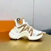 Designer Archlight Sneakers Runaway damesschoenen Lace Up Wit mesh Zwart ademend Boog hoge zool Platform Trainer Chunky lederen sneakers 1,9 15