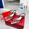 Sandalias planas de lujo para mujer, zapatos de fiesta de boda, zapatos de gladiador de cristal sexis de pasarela, calzado de fábrica adornado sin cordones CM4S