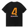 F1 Chemise Lando Norris 4 T-shirts Jeux de course Drôles T-shirts Graphiques Moletom Masculino Hommes Décontracté Femmes Vêtements Hauts T-shirts