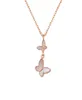 Diamant étincelant zircon joli pendentif papillon coquillage court collier ras du cou pour femmes filles créateur de mode or rose silv2546066