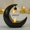 Ljushållare 10 cm ljus lyx halvmåne moon stjärna moon svart guld metallljushållare modern romantisk bröllop julljus cupvaiduryd