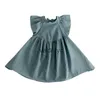 Flickans klänningar Lawadka 1-5T Summer Baby Dresses For Girls Cotton Linne Solid Kids Clothes Casual ärmlös barnklänning 2022 Nya kläder H240508