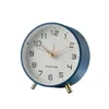 Nordic Luxury Alarm Clock Mute Children's Student Desk Table Clock Bedroom Study Room Simple Frosted Metal Clock 240116