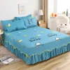 3st Bed Sheet spets kjol ELASTIC FITTED DUBBELSPRODE