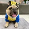 Chapeau tricoté élégant pour chien, chaud, réglable, avec lettres imprimées, casquette de styliste Schnauzer, seau français, ornements pour cheveux