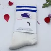 Designer-Socken für Männer und Frauen, komplett aus Baumwolle, Chaussette, klassischer Calzini, atmungsaktiv, dicke Strümpfe, schwarz, weiß, Basketball, Mode, Sport, gestrickte Stickerei-Socken