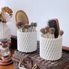 Opbergdozen roteren cosmetische doos voor slaapkamer make -up organisatoren witte plastic borstel organisator badkamer accessoires