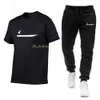 Herrspår 2023 Street Spring Summer Ens Designer Tracksuit Sportswear Suit 3D Tryckt Kort ärm Fyra säsonger Jogging Men Sweatpants