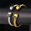 ChainSpro Retro Punk Skull Armband Rostfritt stål Gotiska armband Bangles Gold Color Cuff Armband Partihandel smycken H161 240117