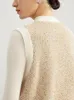 Cappotto corto senza maniche in tweed spesso da donna in lana autunnale vintage 240116