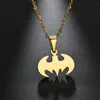 Pendentif Colliers Détachable Bat Gothic Collier Gold Couleur Pull Chaîne En Acier Inoxydable Bijoux Pour Femmes Cadeau De Noël