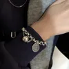 Link Bracelets 펑크 힙합 태그 동전 팔찌 Bohemian Retro Thai Original Exquisite 독특한 럭키 펜던트 ROR 여성 보석