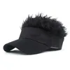 Ball Caps 2023 Baseball Cap with Spiked Hairs Wig Baseball Hat with Spiked Wigs Men Women Casual Concise Sunshade Adjustable Sun Visor YQ240117