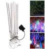 Meteor dusch sträng lampor solenergi 8pcsset jul ljus snöfall led remsor regnrör 30 50 80 cm rör eu us uk au plug5768882