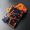 Heren herfst casual truien ijsbeerpatroon trendy slank katoen met lange mouwen ronde kraag mannelijke warme truien oranje 240116