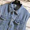 Denim colete masculino sem mangas denim jaqueta casual colete masculino cor sólida jean casaco masculino streetwear roupas masculinas 240117