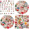 Bilklistermärken 50st/Lot Christmas Holiday Diy Stickers Poster Iti Skateboard Snowboard Laptop Lage Motorcykelcykel Hem Dekalgåvor Fo Dhzmz