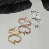 Tiff Ring Designer Kvinnor Toppkvalitetsringar Ring T-formade Pure Silver Rose Gold Accessories T Utsökt Dragon Year Spring Festival