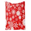 Одеяла Рождественское одеяло Лось Снежинка Санта-Клаус с принтом праздничное украшение Мягкая уютная прямоугольная кровать Офисный сон Фестивальный подарок