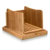 Bambu justerbar brödskivare toast loaf cutter Holder Sand Slicing Tool Folding Maker Kitchen Appliance Praktisk 240116