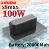 Полочные динамики XDOBO X8 Max 100 Вт сверхвысокой мощности, уличный портативный настольный Bluetooth-динамик, мобильная зарядка, водонепроницаемый TWS, компьютерный сабвуфер