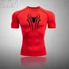 Compressie Shirt Mannen Fitness Gym Super Hero Sport Running T-shirt Rashgard Tops Tee Sneldrogende T-shirt Met Korte Mouwen Voor mannen 240116