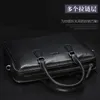 Luxe hommes véritable mallette en cuir sac d'affaires Double fermeture éclair en cuir pochette d'ordinateur sac de bureau porte-documents mâle portefeuille hommes 240116