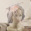 Berets Fine Workmanship Headpiece Retro Mesh Dot Print Hat Elegant Fascinator With For Women Wedding