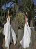2018 ASAF DADUSH Boho Wedding Dresses Backless Chiffon Sexy Front Split v Neck Beach Wedding GownsカスタムメイドプラスサイズブライダルDR6727434