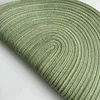 Table Mats Non-slip Oval Shape Placemats Insulation Pad Home Hand-woven Decorative Mat Dining Plate Desktop Decoration