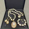 Barlock Profiled Freshwater Pearl Necklace Fashion High-end Handmade Rhinestones Wedding Banquet Jewelry Sets For Women