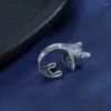 Cluster Ringe Buyee 925 Sterling Silber Persönlichkeit Hund Ring Finger Für Frau Männer Ausgezeichnete Tier Rock Punk Schmuck Kreis