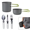 Camping Cookware Gadgets Outdoor Cooking Set Köksresor Resor Vandring Picknick Tabellerutrustning 240117