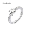 Cluster Rings Sele European American Creative Products Fashion Simple 26 English Letters Ring Openings 925 Silver Kofsac