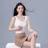 Women's Tanks Ladies Tank Top Knit Rib Wide Shoulder Band 92%Viscose 8%Elanstane Fashion Sport For Women