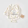 Sets 0-12Month Newborn Baby Girls Boys Bodysuit Spring Autumn Clothing Cotton Long Sleeves Infant Jumpsuit Soft Toddler Clothes 2023 H240508