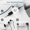 Power Cable Plug Lencent Power Strip Cube med 4 AC Outlets 3 USB Port 1 Typ C 3M flätad CABE Multi Socket Power Adapter med Switch för Home YQ240117