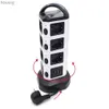 Stromkabelstecker TESSAN Vertical Tower Power Strip Mehrfachsteckdosen mit EU-Steckdosen USB-Anschlüsse 2M Verlängerungskabel Europa Korea Stecker Steckdose YQ240117