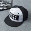 Bola Caps Kand Rainha 3D Bordado Chapéus de Beisebol Casais Snapback Caps Hip Hop Estilo Flat Bill Chapéus Tamanho Ajustável J240117