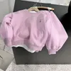 Childrens autumn parent-child hoodie luxury pink embroidery trend set for girls casual pullover round neck two-piece clothes set CSD2401174-6