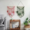 Boho Hand Geweven Wanddecoratie Blad Macrame Muur Opknoping Wandtapijten Nordic Minimalistische Home Decor Ornamenten Thuis Cadeau 240117