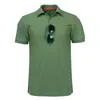 Camisas polo bordadas de secagem rápida masculina verão personalizado plus size roupas militares táticas simples turn-down exército camisetas 240116