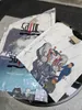 Homens camisetas Saint Michael Co Marca Estilo Casual Cartoon Space Travel Imprimir Manga Curta Streetwear Alta Qualidade Anime Roupas Homens Camiseta T240117