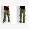 Fashion Women Cargo Pants Pocket Cotton Hip Hop Leisure Trousers Loose Baggy Military Army Tactical Wide Leg Joggers Plus Size XXL BOTTOMS