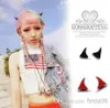 Whole Fashion Punk Harajuku Style Cute Devil Horns Hair Clip HairpinHair Accessary7405617