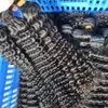 Surowy wetamski w Azji Południowo -Wschodniej Naturalny głęboko kręcone ciemnobrązowe ludzkie włosy Weft 300G/Lot Dyable Weave