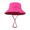 Designers Ampla Brim Chapéus Homens Mulheres Cap Casquette Bob Bucket Chapéu Verão Casual Proteção Solar Para Moda Verão Mulheres Desfiado Cap Vestido de Pesca Ao Ar Livre