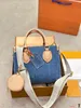 Remix Denim Designer Bolsas Mulheres Luxurys Designers Diane Favorito Crossbody Bolsa De Ombro Hills Pochette Tote Bolsa Sunset Carryall Bolsas Montsouris Mochila