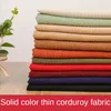 Fijne corduroy stof per meter voor overhemden, jassen, kussens, kleding, doe-het-zelf naaien, kinderen, gestreept, dun, effen, textiel, zacht laken 240116