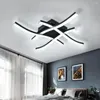 Luzes de teto nórdico moderno led luz 24w para sala estar jantar quarto cozinha onda design interior lâmpada lustre